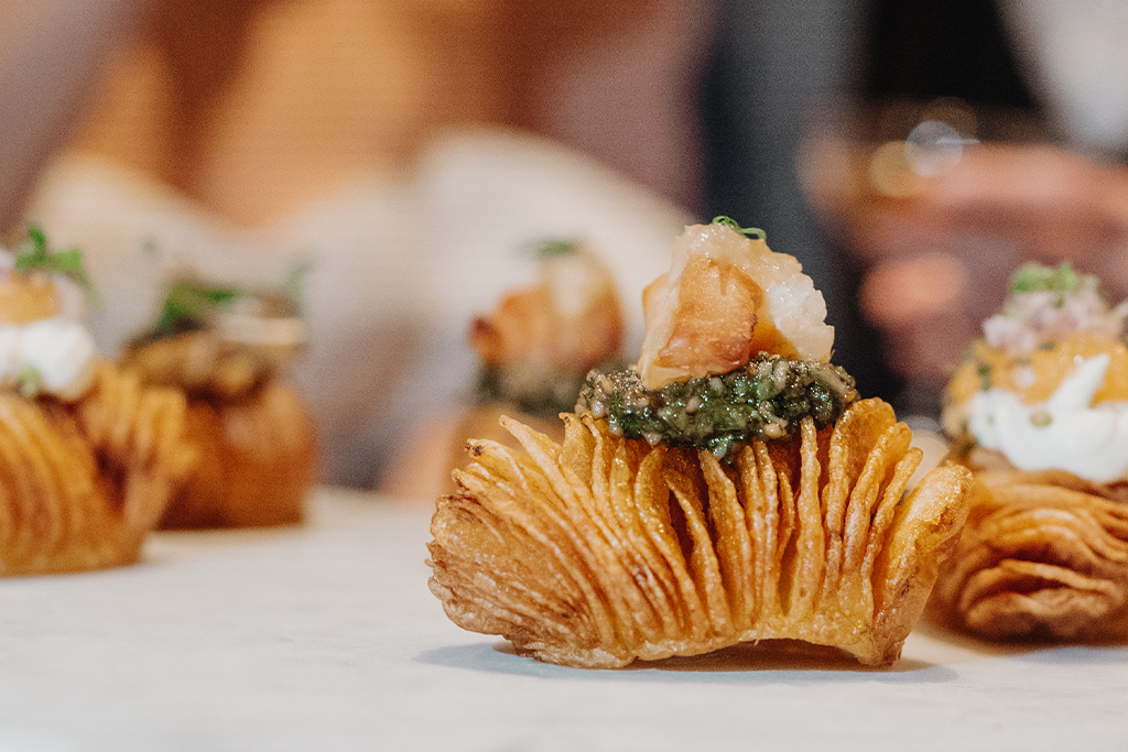 Hasselback potatoes at Hasselbacken restaurant